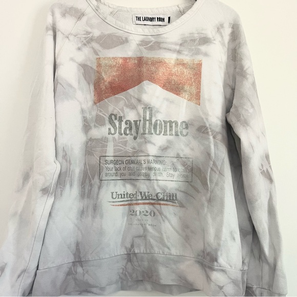 The Laundry Room Stay Home Cigarette Ad 2020 Graphic United We Chill Unisex L - Picture 3 of 7